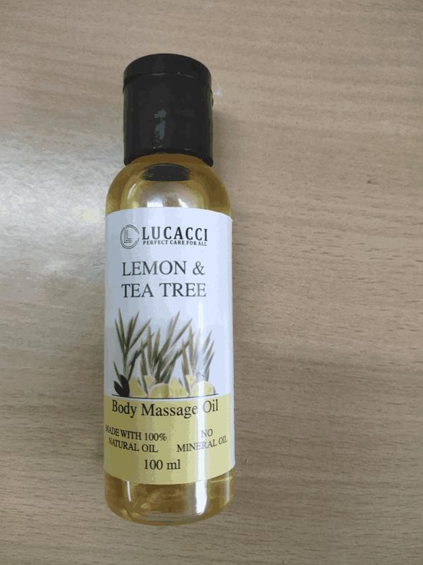 Lucacci Lemon & Tea Tree Body Massage Oil - 100ml